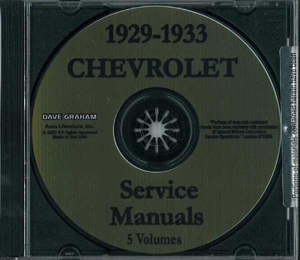 1929–1933 Chevrolet Truck All Models Factory Shop Service Manual