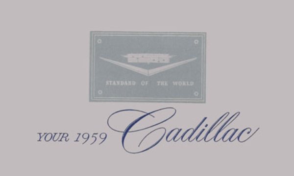 1959 Cadillac All Models Owner's Manual