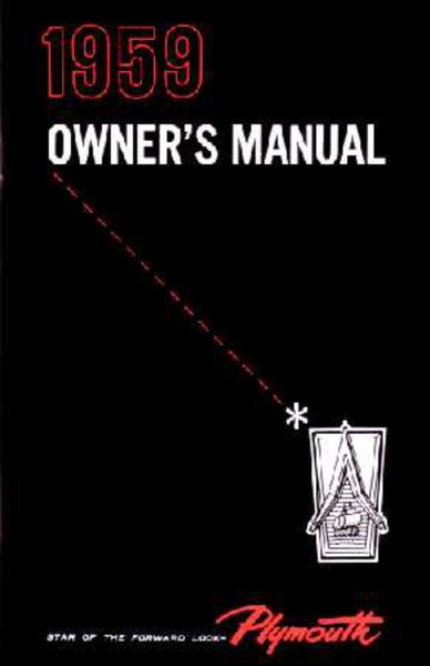 1959 Plymouth All Models Owner's Manual