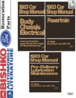 1983 Ford Mustang, Thunderbird, Cougar Shop Service Repair Manual PDF sample image