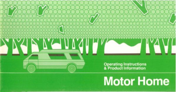 1979 Dodge Motor Home Owner's Manual