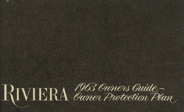 1963 Buick Rivera Owner's Manual