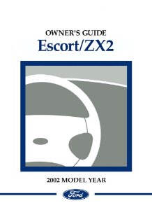 2002 Ford Escort ZX2 Owner's Manual