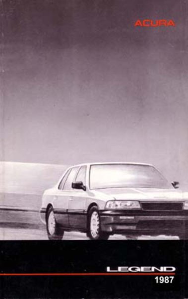 1987 Acura Legend Sedan Owner's Manual