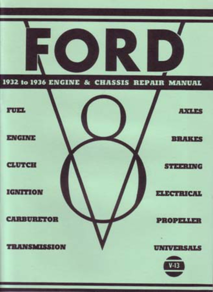 1932-1936 Ford V-8 Shop Service Repair Manual