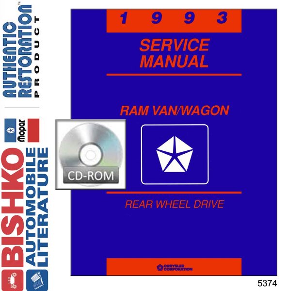 1993 Dodge Truck Ram Van, Ram Wagon Factory Shop Service Manual