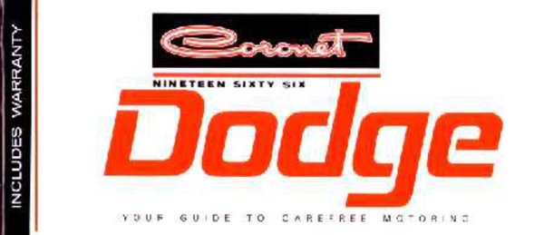 1966 Dodge Coronet Owner's Manual