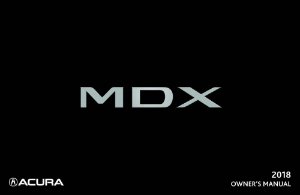2018 Acura MDX Owner's Manual