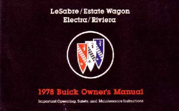 1978 Buick Lesabre, Electra, Estate Wagon Owner's Manual