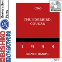 1994 Ford Thunderbird Mercury Cougar Shop Service Repair Manual PDF sample image