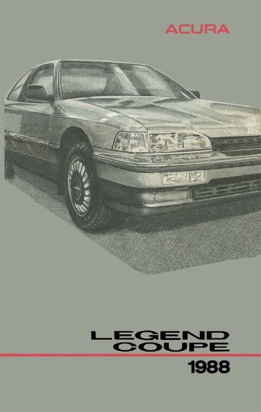 1988 Acura Legend Coupe Owner's Manual
