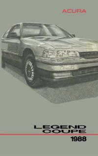 1988 Acura Legend Coupe Owners Manual User Guide