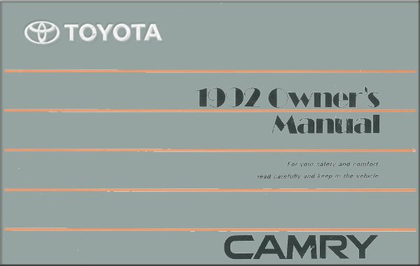 1992 Toyota Camry Owner's Manual
