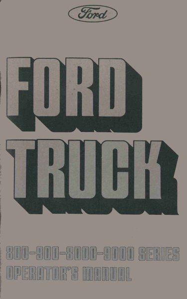 1975 Ford 800-900-8000-9000 Series Owner's Manual