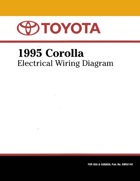 1995 Toyota Corolla Wiring Diagrams Manual