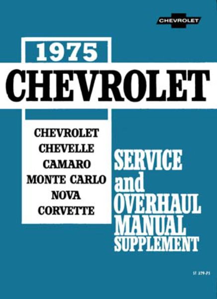 1975 Chevrolet Car NO VEGA - CHASSIS - SUPP Factory Shop Service Manual