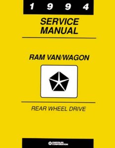 1994 Dodge Truck Ram Van Factory Shop Service Manual