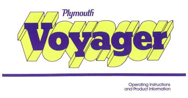 1977 Plymouth Voyager Owner's Manual