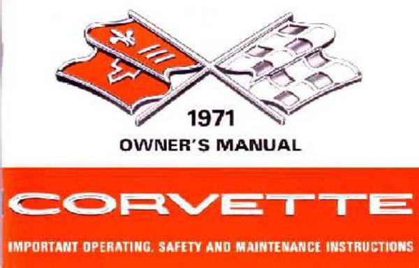 1971 Chevrolet Corvette Owner's Manual