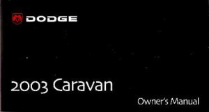 2003 Dodge Caravan Owner's Manual