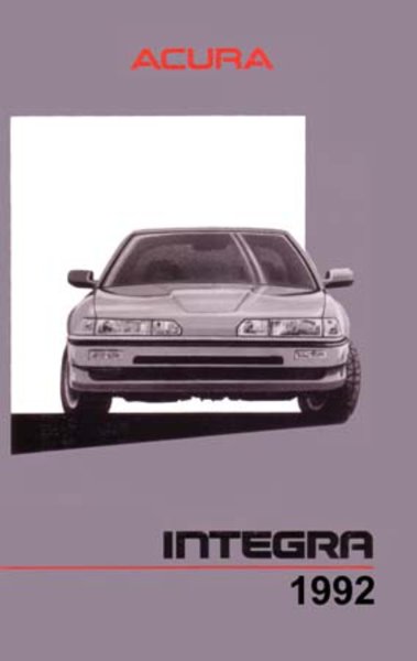 1992 Acura Integra Owner's Manual