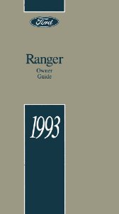 1993 Ford Ranger Owner's Manual