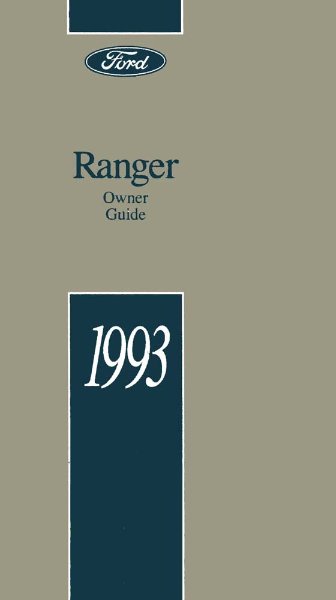 1993 Ford Ranger Owner's Manual