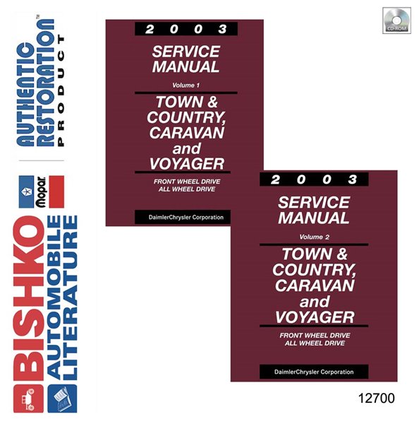 2003 Chrysler Town & Country, Caravan, Voyager Factory Shop Service Manual