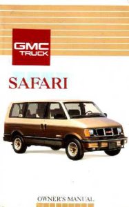 1991 GMC Safari Van Owner's Manual