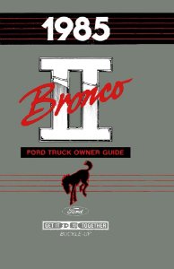 1985 Ford Bronco II Owner's Manual