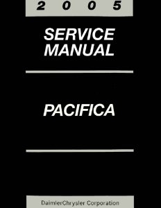 2005 Chrysler Pacifica Factory Shop Service Manual
