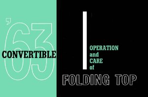 1963 Fisher Convertible Top Owner's Manual