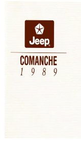 1989 Jeep Comanche Owner's Manual