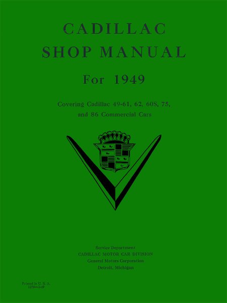 1949 Cadillac ALL MODELS - CHASSIS Factory Shop Service Manual