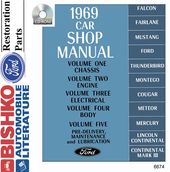 1969 Ford Lincoln Mercury Shop Service Repair Manual PDF Engine Electrical