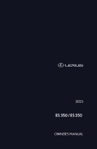 2025 Lexus ES 250, 350 Owner's Manual