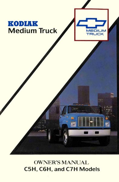 1990 Chevrolet Kodiak, Medium Duty Owner's Manual