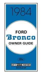 1984 Ford Bronco Owner's Manual