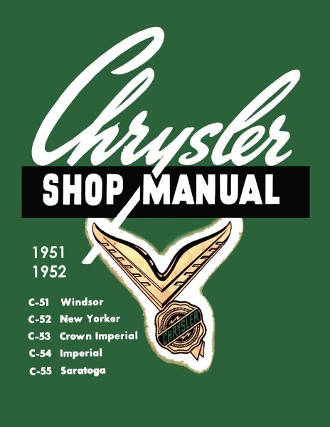 1951–1952 Chrysler All Models Factory Shop Service Manual