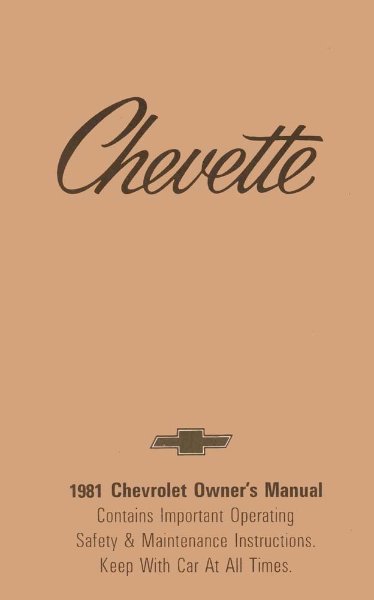 1981 Chevrolet Chevette Owner's Manual