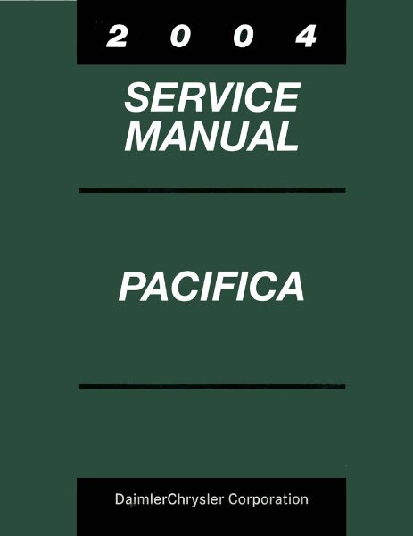 2004 Chrysler Pacifica Factory Shop Service Manual
