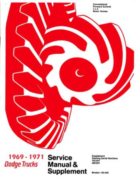 1969–1971 Dodge D/W 100-800 Truck Factory Shop Service Manual