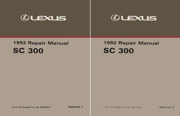 1992 Lexus SC 300 Factory Shop Service Manual