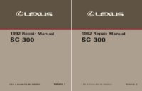 1992 Lexus SC 300 Shop Service Repair Manual Complete Set
