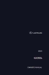 2023 Lexus NX 350h Owner's Manual