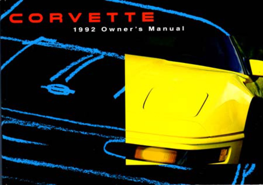 1992 Chevrolet Corvette Owners Manual User Guide Reference Operator