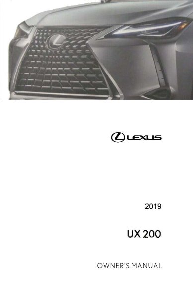 2019 Lexus UX 200 Owner's Manual