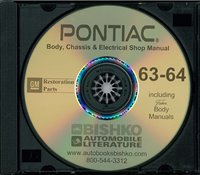 1963-64 PONTIAC Full Line Body, Chassis & Electrical Service Manual sample image