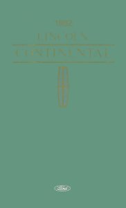 1982 Lincoln Continental Owner's Manual