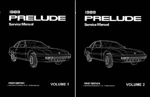 1989 Honda Prelude (Includes Si) Factory Shop Service Manual
